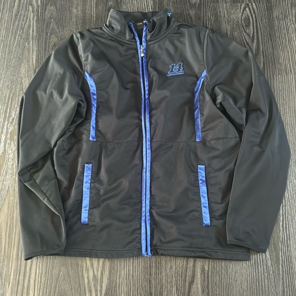 🍍 Nascar Tony Stewart #14 Black/Blue Zip Up Jacket - Chase Authentics 🍍SZ MED